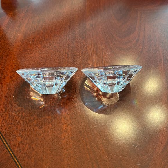 Crystal Candle Holders - Set of 2 - Picture 2 of 5